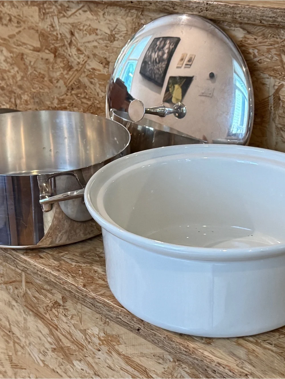 Reed & Barton Silver-plate Covered Casserole with White Ceramic Interior